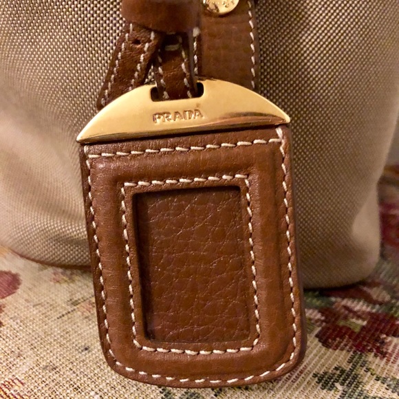 AUTHENTIC 💯 PRADA JACQUARD CORDA+BRANDY 👜 - Picture 2 of 8